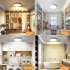 Gotopceed Rechargeable Motion Sensor Ceiling Light with Remote - Magnetic Wireless Ceiling Light Battery Powered for Closet Shower Stairs Shed Hallway ect