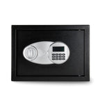 Amazon Basics Steel Security Safe and Lock Box with Electronic Keypad, Secure Documents Storage, Black, 0.5 Cubic Feet, 13.8"W x 9.8"D x 9.8"H, Removable Shelf