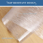 Clear Chair Mat, TYDLE 50" x 65" Large Office Chair Mat for Hard Floor, Vinyl Chair Mat for Gaming Chairs, Slip Resistant Floor Protector Rolling Computer Desk Mat for Hardwood Floor, Clear