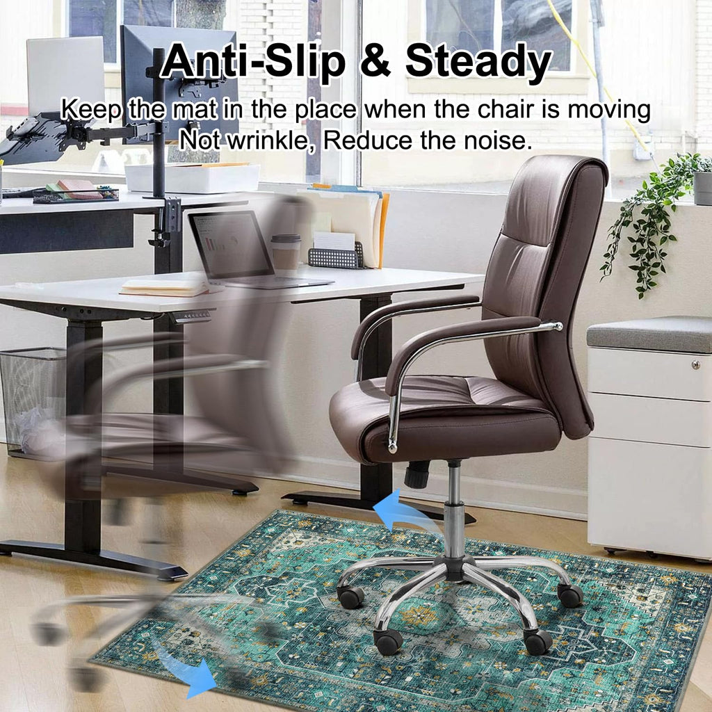 Anidaroel 48"x60" Chair Mat for Hardwood Floor/Tile Floor, Desk Chair Mats for Hard Floors, Under Desk Rug Protector for Rolling Chair, Computer Gaming Chair Mat, Low Pile Carpet Floor Mat