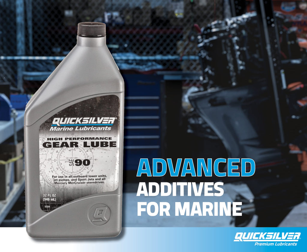 Quicksilver by Mercury Marine 8M0222065 SAE 90 High Performance Gear Lube, 32 oz