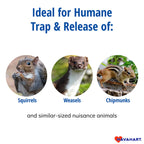 Havahart 1026 Small 1-Door Humane Live Catch and Release Animal Trap for Squirrels, Weasels, Chipmunks, and Small Animals