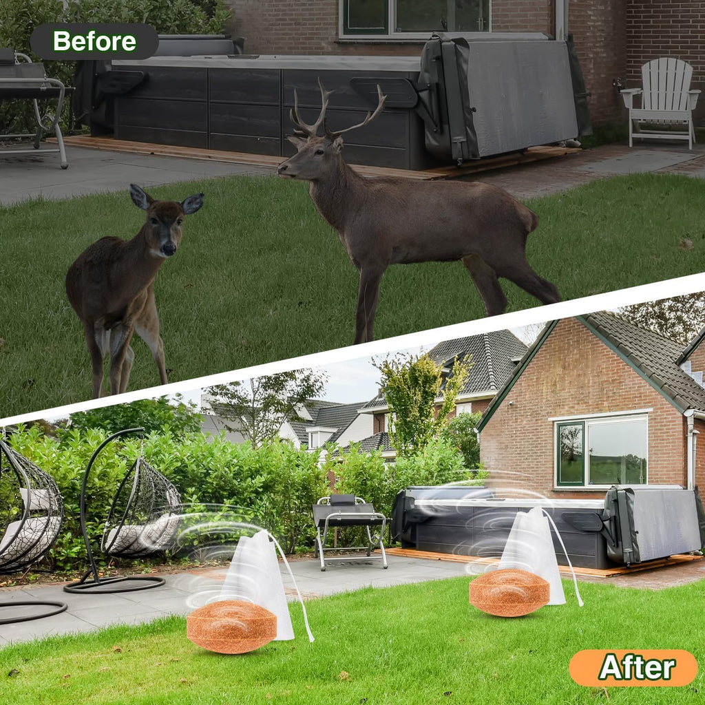 CKUKARM 24 Pack Deer Repellent Rabbit Repellent Outdoor Deer Deterrent for Plants Flower Vegetable Tree Deer Rabbit Repeller