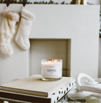 Calyan Wax Scented Candle, Oakmoss & Amber, 3 Wick Candle for The Home Scented with Moss & Sage, 14.9 oz Soy Wax Candle with 43 Hour Burn Time, Non Toxic Large Candle in Glass Jar, Candle Gift