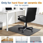 Placoot Office Chair Mat for Hardwood Floor, 55"x35" Computer Chair Rug,Under Desk Mat, Large Anti-Slip Floor Protector for Home Office