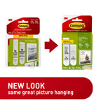 Command 15 lb & 10 lb Large and Medium Picture Hanging Strips 28 Assorted Pairs (56 Command Strips), Damage Free Hanging Picture Hangers, Wall Hanging Strips for Home Decor, White Adhesive Strips