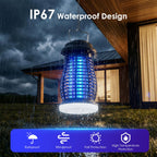 Bug Zapper Outdoor & Indoor,Cordless Portable Mosquito Zapper with Rechargeable 4800mAh Battery & Auto On/Off,Mosquito Repellent Outdoor Patio,Electric Fly Trap for Camping,Kitchen,Backyard,Patio