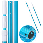 UNCO- Telescopic Pool Pole, 12Ft, Adjustable 3Piece Expandable Step-Up, Pool Brush Pole for Cleaning