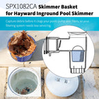 Pulems Pool Skimmer Basket Replacement for Hayward SPX1082CA & Aladdin B-152 Skimmers, Skimmer Basket for Inground Pool Replace SP1083 SP1084 1085 1086 SP1075 Baskets - Upgrade Basket with Handle