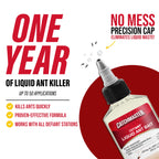 Catchmaster Defiant Premium Liquid Ant Killer, 1-Year Supply, Kills the Queen and Colony, No Mess Precision Bottle, Reusable Ant Traps Indoor & Outdoor, Pest Control Traps, Made in USA