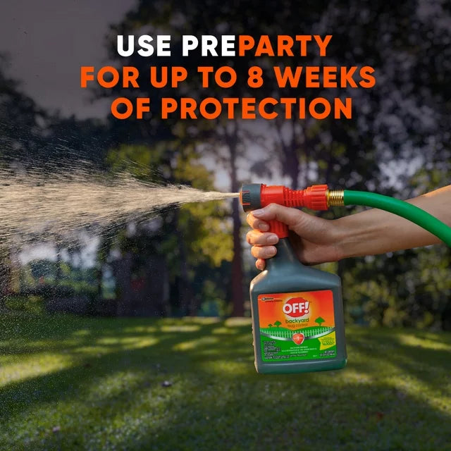 OFF! Backyard Bug Control Yard Protection Hose Spray Attachment 32oz
