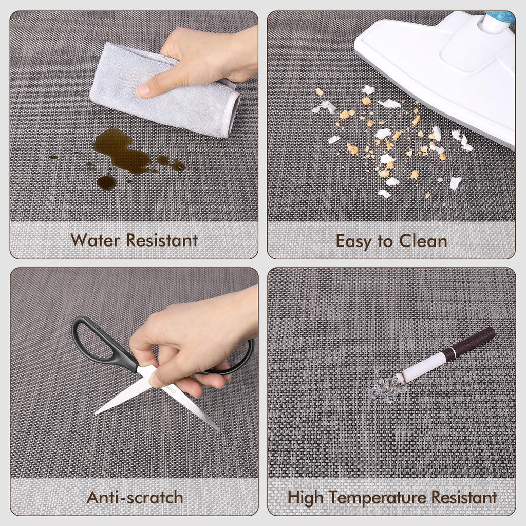 Blvornl Office Chair Mat for Hardwood Floor, 45"x 53" Desk Chair Mat for Hard Wood and Tile Floor, Large Anti-Slip Hard Floor Protector Rolling Chair Mat, PVC Mat Desk Rug for Office Home, Dark Grey