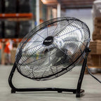 NewAir 18" High Velocity Industrial Floor Fan, Heavy Duty Metal Fan, Adjustable Tilt and 3 Speeds up to 4012 CFM, Rotatory Switch | Garage Fan for Indoor, Warehouse, Workshop, Gym or Home