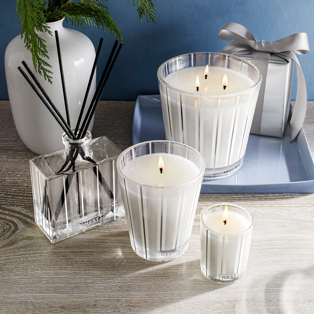 NEST New York Blue Cypress & Snow Scented Votive Candle