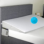 Under Mattress Wedge for Acid Reflux, Queen Size Bed Wedge, Under Support & Mattress Riser, Memory Foam Top 7.5-Inch Head Riser Incline Topper, Non-Slip Bottom & Side Storage Pockets