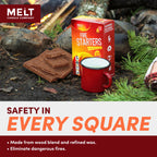 Fire Starter Squares 160 - Fire Starter Pack for Chimney, Grill Pit, Fireplace, Campfire, BBQ & Smoker - Water Resistant and Odourless - Camping Accessories