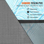 VEVOR Pool Fence, 4 x 12 FT Pool Fences for Inground Pools, Removable Pool Fencing, Easy DIY Installation Swimming Pool Fence, 340gms Teslin PVC Pool Fence Mesh Protects Kids and Pets