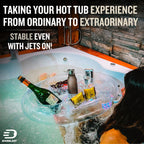DIVEBLAST: Transparent Floating Drink Holder for Pool, Hot Tub Accessories for Adults - Holds Up to 50 LBS - Glitter Fun Swimming Pool Accessories for Adults, Cool and Unique Drink Floaties