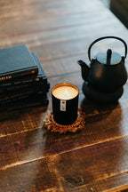 Calyan Wax Soy Wax Candle, Oakmoss & Amber Scented Candle for The Home | Premium Candle with Essential Oils | 10.2 oz 50 Hour Burn | Soy Candle in Black Jar, Gift for Men