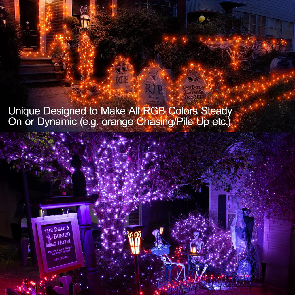 Brizled RGB Christmas Lights, 66ft 200 LED Color Changing Christmas Light with Remote, Dimmable Christmas Lights Outdoor Indoor Waterproof Halloween String Light, Xmas Tree Lights for Christmas Party