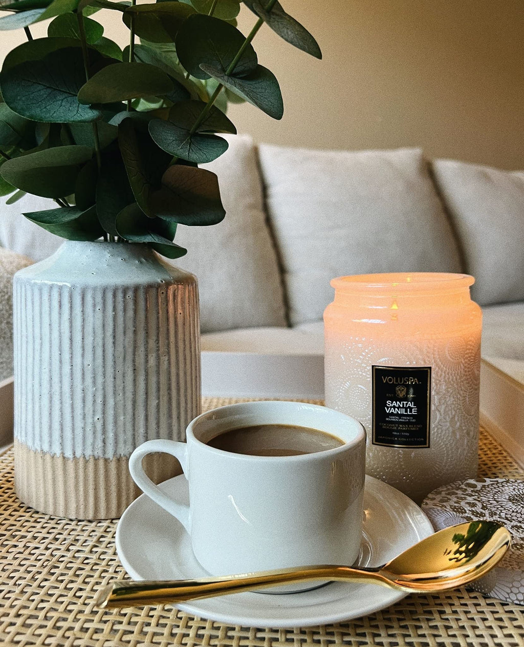 Santal Vanille - Large by Voluspa for Unisex - 18 oz Candle