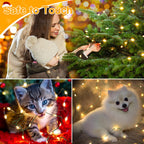 Ollny Christmas Lights 800 LED 262 FT Plug in, IP67 Waterproof Green Wire Outdoor Christmas Lights with Remote, 8 Modes and Timer Christmas Tree Lights for House Indoor Xmas Decorations (Warm White)