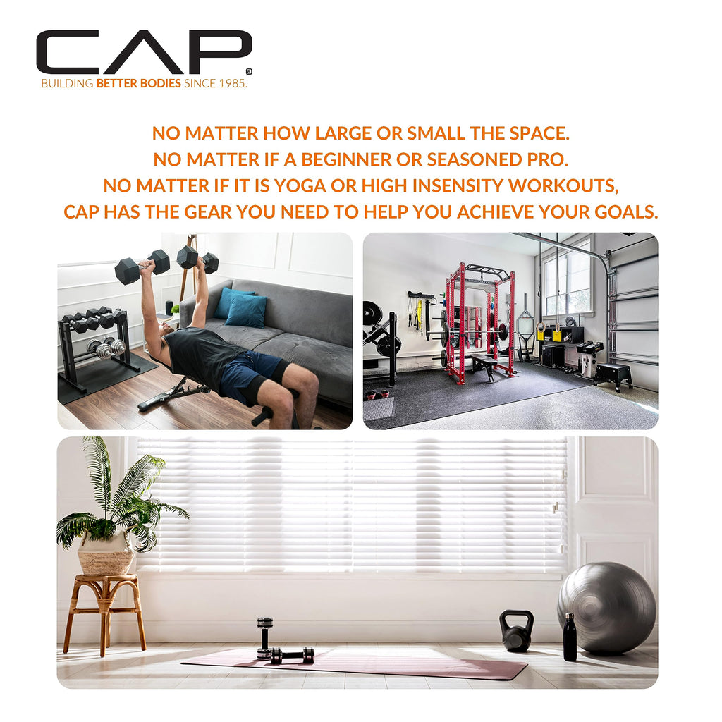 CAP Barbell 2-Inch Olympic Grip Weight Plate, 10 lb, Set of 4,Black
