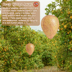 ZeeDix 4 Pack Hanging Paper Fake Wasp Nest Decoy- Eco Friendly Effective Deterrent Bee Hornets Wasp Nest for Outdoor, Home and Garden(8.66"×11",Warm Color)