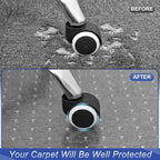 Office Chair Mat for Carpet, Clear Chair Mat with Studs for Low Pile Carpeted Floors, Transparent Thick and Sturdy Carpet Floor Protector for Desk Chair on Office, Home, Gaming - 30"x48"Rectangle