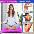 Auvivasital Plus Size Gel Seat Cushion for Long Sitting, Extra Large and Thick Pressure Relief Seat Cushion for Back, Hip, Sciatica, Tailbone Pain, Use for The Car, Office, Wheelchair, Stadium.(Pink)