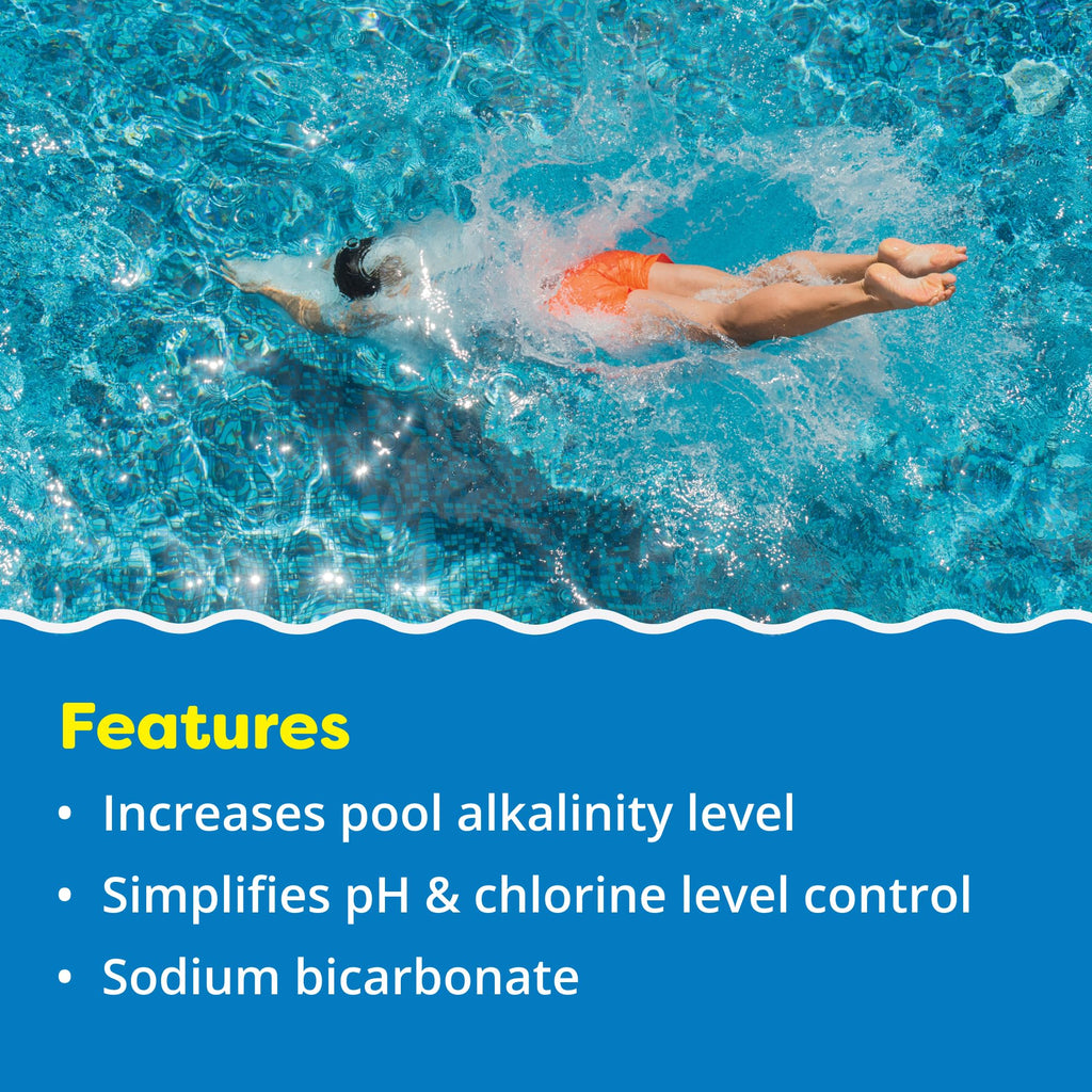In The Swim Alkalinity Increaser for Swimming Pools - Raises Alkalinity and Balances pH Levels in Your Swimming Pool Water - 100% Sodium Bicarbonate - 25 Pounds