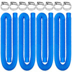 4 Pack Pool Hoses for Above Ground Pools 1.25" x 59" Replacement Pool Pumps Hose Filter Pumps Hose with 8 Metal Clamps for Swimming Pools Filter Pump