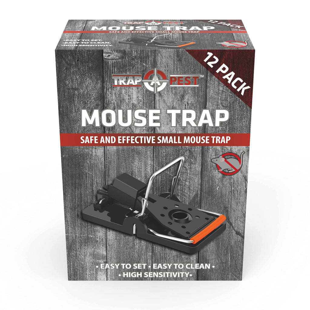 Trap A Pest Mouse Traps - Best Mouse Traps That Work, Sanitary Safe Mouse Catcher for Family and Pet - Reusable Snap Traps for Mice - Indoor and Outdoor Effective Mice Traps (12 Pack)