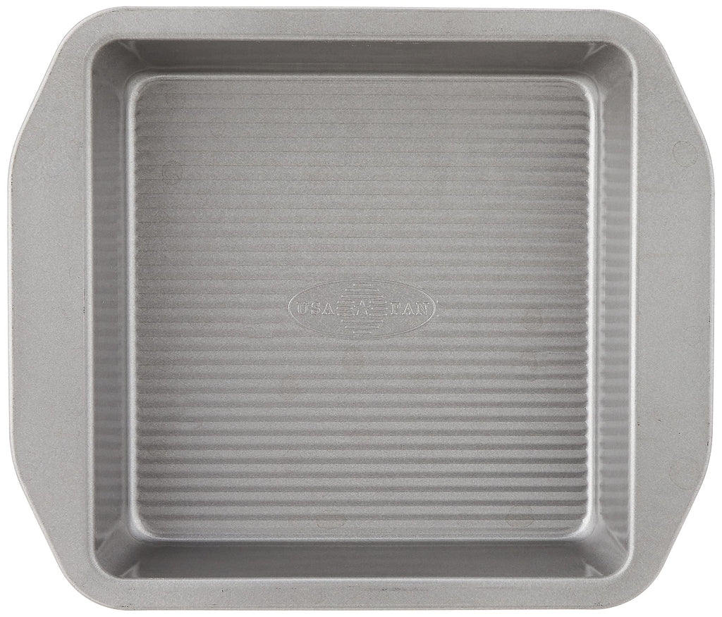 USA Pan 12-Cup Muffin Pan and 8-Inch Square Cake Pan Aluminized Steel Bakeware Set