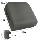 MABOZOO Extra Thick Chair Cushions,Office Chair Booster Seat Cushion to Raise Seat Height for Pain Relief,18 x 16 x 6 inch Non Slip Memory Foam Thick Cushion with Carry Handle（Dark Grey）