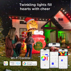Enbrighten Vibe Eternity Permanent Outdoor Lights for House, 100 Feet, 72 RGBWIC LEDs, Close Spacing, 33lm, Color Changing, Christmas, Eave Lighting, Smart App, Works with Alexa, Google Home, 81103