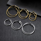 6 Pairs Gold Silver Plated Hoop Earrings for Women, Hypoallergenic Stainless Steel Gold Hoops Silver Hoop Earrings Set, Lightweight Large Small Hoops Women Earrings Loop Earrings Set