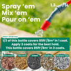 EASIHOLD Rocks - 1.3 Gal Gravel Glue for Pea Gravel, Rock Glue and Mulch Glue in XL Saver Size. Lasts up to 3 Years, Non Toxic, Ready to Use, Fast Drying.