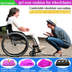 Auvivasital Plus Size Gel Seat Cushion for Long Sitting, Extra Large and Thick Pressure Relief Seat Cushion for Back, Hip, Sciatica, Tailbone Pain, Use for The Car, Office, Wheelchair, Stadium.(Pink)