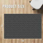 KMAT Office Chair Mat, 45x53in Heavy Duty Hardwood/Tile Floor Protector, Floor Mat Computer Desk Mat for Rolling Chairs, Work, Study, Office, Black