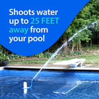CoverBlast Pool Cover Pump Attachment - USA-Made & Patented Pool Cover Pump Hose Alternative w/ 25ft. Range - Easy-To-Install & Use Year-Round - Replaces Traditional Hoses (Light Blue)