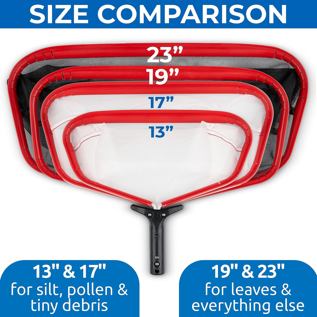 ProTuff 19" Fine Pool Net for PROS – “490 Promise” Unlimited Unconditional Replacement – Cleans 3X Faster Than Vacuum – Wide Pool Skimmer Net with Deep Bag for Easy Maintenance of Leaves, Bugs, Debris