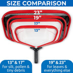 ProTuff 19" Fine Pool Net for PROS – “490 Promise” Unlimited Unconditional Replacement – Cleans 3X Faster Than Vacuum – Wide Pool Skimmer Net with Deep Bag for Easy Maintenance of Leaves, Bugs, Debris
