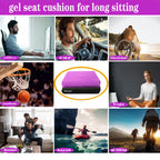 Plus Size Gel Seat Cushion for Long Sitting, Extra Large and Thick Seat Cushion, Back, Hip, Sciatica, Tailbone Pain Relief Cushion for Office Chairs, Wheelchairs, Cars, Stadium.(Rose Pink)