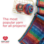 Red Heart Super Saver Bitty Stripes Unicorn Mane Yarn - 2 Pack of 283g/10oz - 100% Acrylic - #4 Worsted (Medium) - 515 Yards - Knitting/Crochet