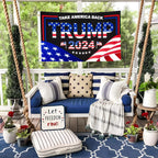 Trump 2024 Flag 3x5 FT President Trump Flag Take America Back Banner Indoor Outdoor 1 Ply With Vivid Patriotic Colors Design UV & Fade Resistant 2 Brass Grommets