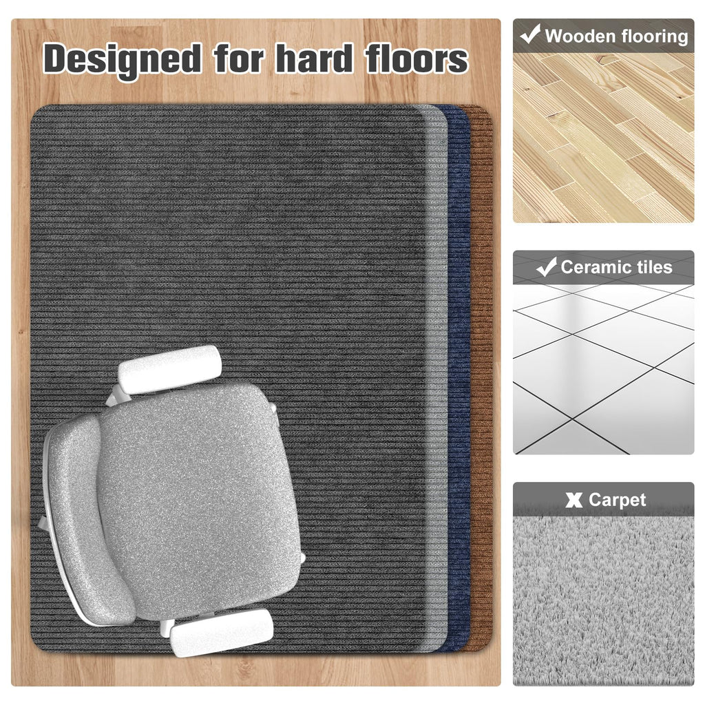 Placoot Desk Chair Mat for Hardwood Floor & Tile 55"x35" Office Chair Mat for Rolling Chairs Large Anti-Slip-Recyclable Material Computer Chair Mat Rug for Office/Home