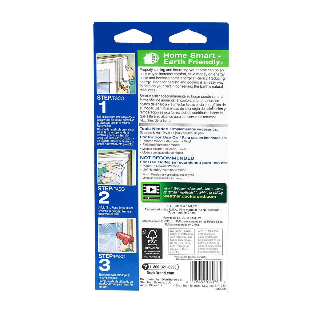 Duck Brand 281067 3 Window Insulation Kit