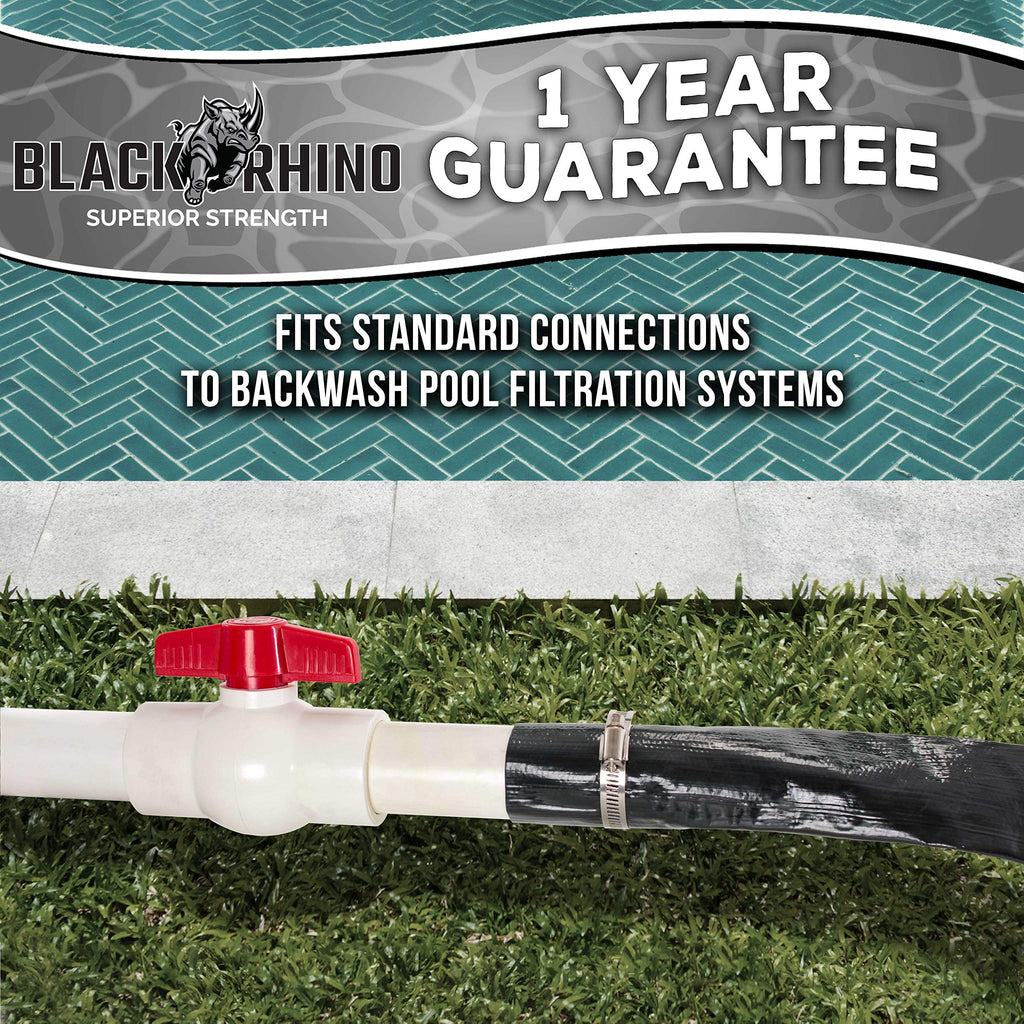 U.S. Pool Supply Pool Backwash Hose 1 1/2 Inch Diameter x 100 Feet - Discharge Hose for Pump, Sand Filter & Sump Pump Hoses - Burst Resistant Lay Flat Drainage Hoses for Inground & Above Ground Pools