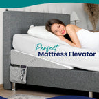 Under Mattress Wedge for Acid Reflux, Queen Size Bed Wedge, Under Support & Mattress Riser, Memory Foam Top 7.5-Inch Head Riser Incline Topper, Non-Slip Bottom & Side Storage Pockets